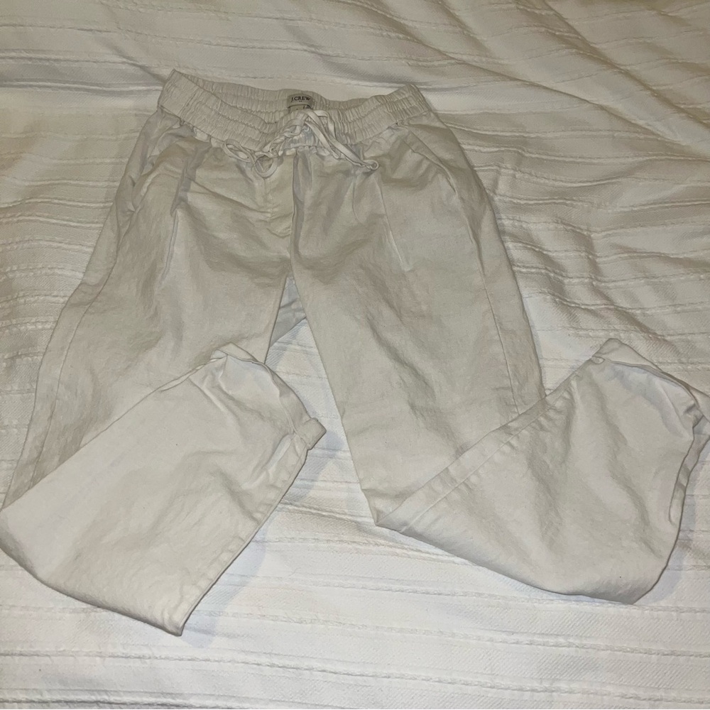 J. Crew Cream Drawstring Pants - image 1